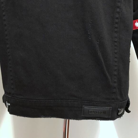 Preme NWOT Black Wash Jean Jacket Men M - Picture 14 of 16